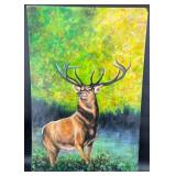 Original Majestic Stag Painting by Blue Bond