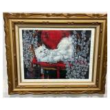 Fact or Fiction Cat Art Printby Sheila Somerville