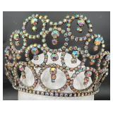 Vintage Aurora Borealis Rhinestone Pageant Crown