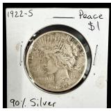 1922-S U.S. Peace Silver Dollar Coin