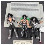 KISS Action Figure Toys w Stage & Props