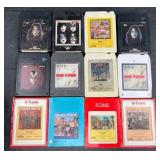 12 Vntg 8-Track Tapes - KISS & Village People