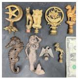 9 Brass Bronze Decorative Lamp Toppers & Decor