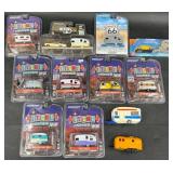 12Diecast Hitched Homes Trailer Model Toys