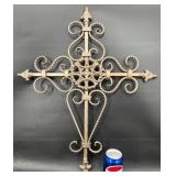Ornate Metal Scroll Cross WallDecor