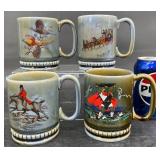 4 VintageWade Irish Porcelain Coffee Mugs