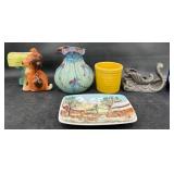 Vntg Decorative Ceramics - Planters, Plate, Vases