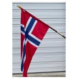 Flag of Norway w Pole