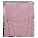 Cabin Crafts Pink Needletuft Chenille Blanket