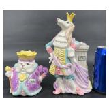 Vintage Fitz & Floyd Reigning Cat & Dog Figurines