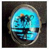 Vntg Hoffman Sterling Silver Butterfly Wing Ring