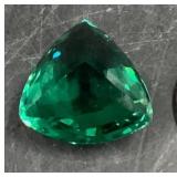 31.56ct Green Spinel Trillion-Cut Gemstone Tested
