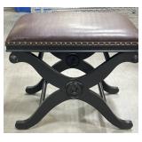 Upholstered Ottoman Bench w Nailhead Trim