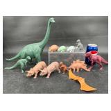 12 Vintage British Museum Plastic Dinosaur Toys