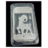 2015 Year of the Ram 1oz .999 Fine Silver Bar