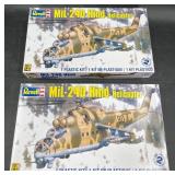 2 Vntg Revell MiL-24D Hind Helicopter Model Kits