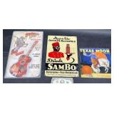 3 Metalï¿½Advertising Signs-Drink Sambo, Texas Moon+