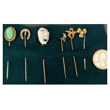 6 Vintage Hat Stickpins