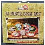 Camp Casual 12-Pc Melamine Camper Motif Dish Set