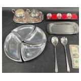 Silverplate Tableware - Trays, Cream Sugar Set +