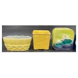 3 Vntg Planters-Shawnee, Red Wing, Royal Copley