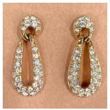 Swarovski Crystal Door Knocker Dangle Earrings