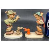 2 Hummel Figurines-Good Hunting, Sensitive Hunter