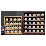 2 Golf Ball Display Cabinets w Logo Golf Balls