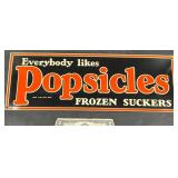 Porcelain Popsicles Frozen Suckers Repop Sign