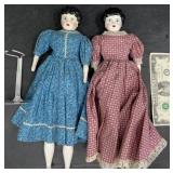 2ï¿½Vintage China-Head Dolls