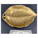 Solid Brass Leaf Trinket Dish