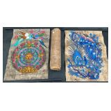 5ï¿½Mexicanï¿½Amateï¿½Bark Paper Folk Art Paintings