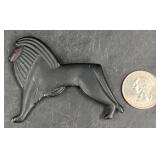 Vintage Art Deco Black Egyptian Lion Brooch