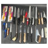 Assorted Knives Lot ï¿½ Pockets Knives, Kitchen +