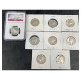 2006 Silver Proof Quarter & 7 Quarters 1960-1964