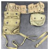 Military Army Ammo Belt, 3 Pocket Grenade Pouch+