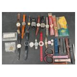 Assorted Watches, Watch Band & Parts