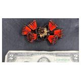 Vntg Miriam Haskell Lampshade Bell Dangleï¿½Brooch