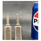 2 Antique Mini Precision Pocket Oiler Oil Cans