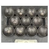 Vintage Cast Iron Gem Cake Muffin Pan