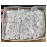 Case of Size 24L White Pearlized Buttons 150 Gross
