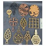 11 Assorted Vintage Decorative Trivets