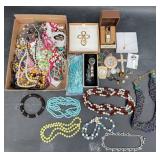 Jewelry Variety Lot-Religious, Watches, Necklaces