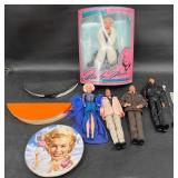 Marilyn Monroe & Elvis Collectible Dolls, Plate +