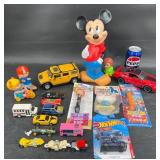 Toy Lot - Vintage, Hot Wheels, Mickey, PEZ +