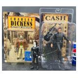 Charles Dickens,ï¿½Poe & Johnny Cash Action Figures