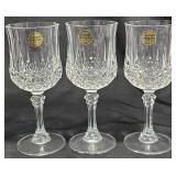 12 Cristal dï¿½Arques Crystal Stemware Glasses w Tag