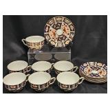 Tiffany Royal Crown Derby Tea Cups & Saucers
