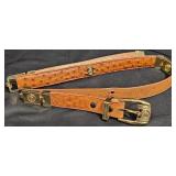 El General Genuine Ostrich Skin Belt Sz 40