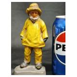 Antique Cast Iron Old Salt Fisherman Door Stop